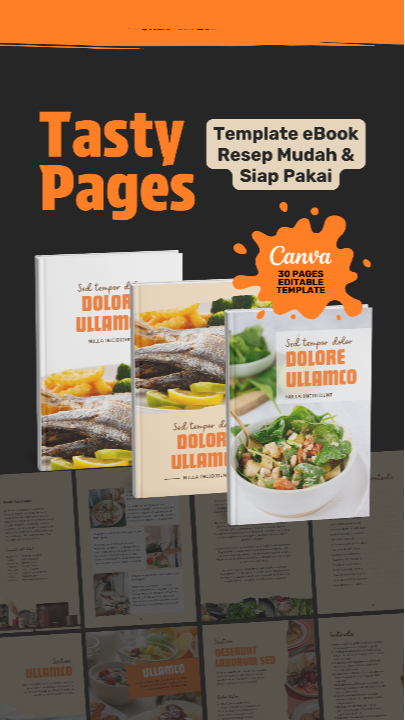 Template eBook Resep Masakan Mudah & Anti Ribet!