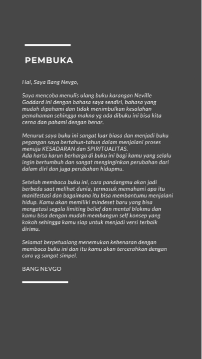 Pokok-Pokok BUKU THE POWER OF AWARENESS - Neville Goddard