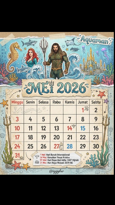 Kalender 2026 Custom Modifikasi, Tambah Foto, Hak Jual Penuh